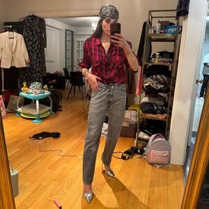 Golden Goose Deluxe Brand Low Rise Gray Jeans 24 Italy